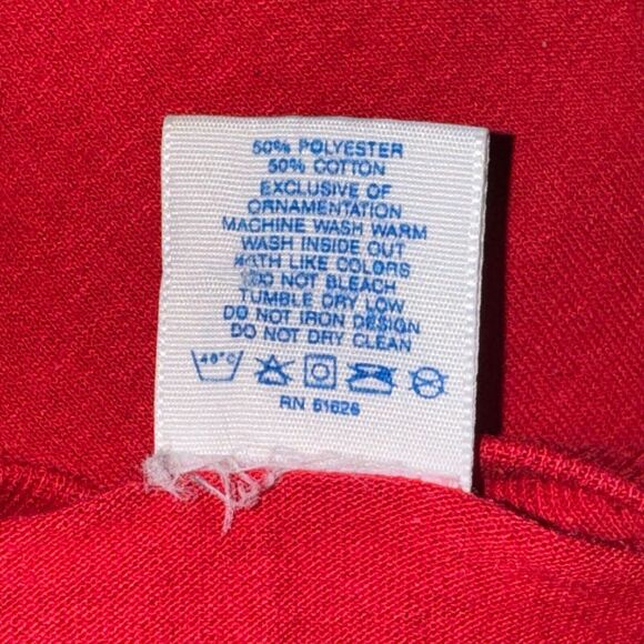 Vtg Walt Disney Florida Shirt Adult Size M Red Velva Sheen S/S Mickey Mouse - Picture 7 of 7